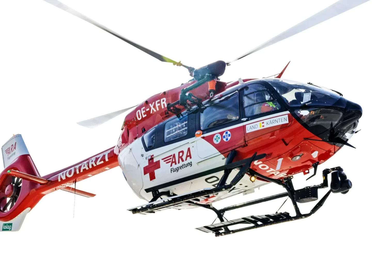 Das Bild auf 5min.at zeigt einen Notarzthubschrauber.