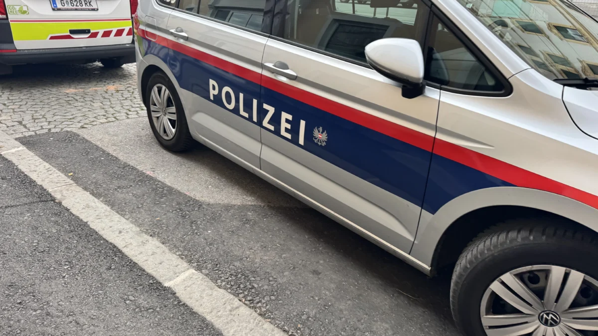 Auf dem Foto auf www.5min.at sieht man ein Polizeiauto.