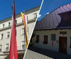 Eine Bildmontage auf 5min.at zeigt das Geb&auml;ude der K&auml;rntner Landesregierung sowie den Per&scaron;manhof.