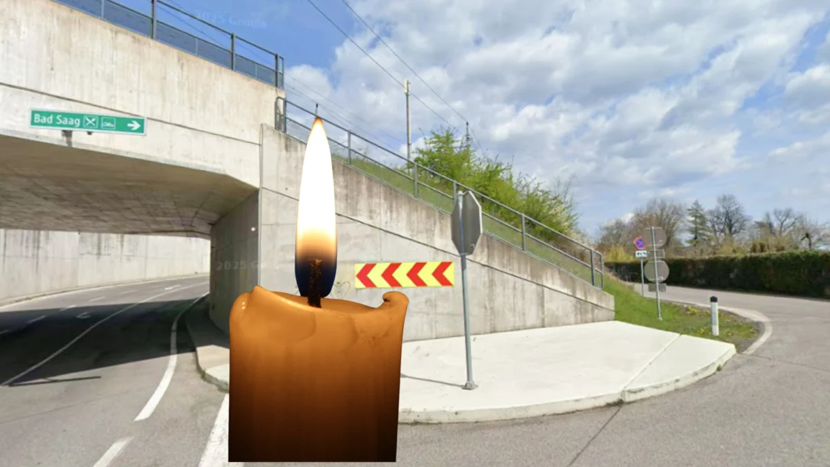 Das Foto auf www.5min.at zeigt die Unfallstelle in Saag.