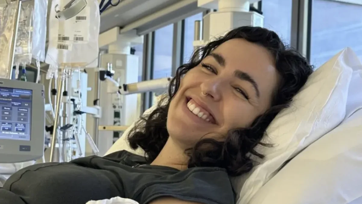 Foto auf 5min.at zeigt Hannah bei der Stammzellspende