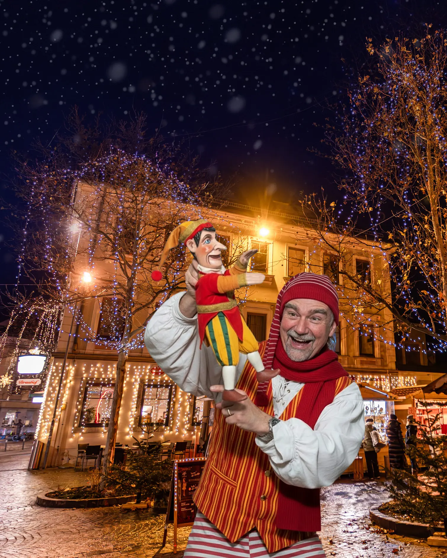 Das Foto auf www.5min.at zeigt den Kasperl am Villacher Advent.