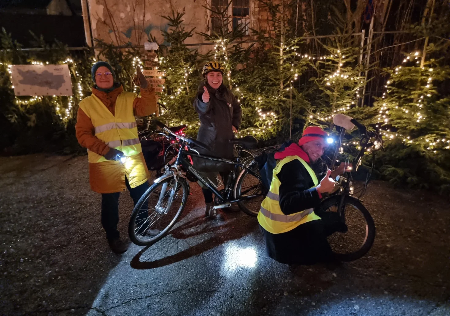 Das Bild auf 5min.at zeigt die Licht und Sicht Aktion der Radlobby Kärnten.