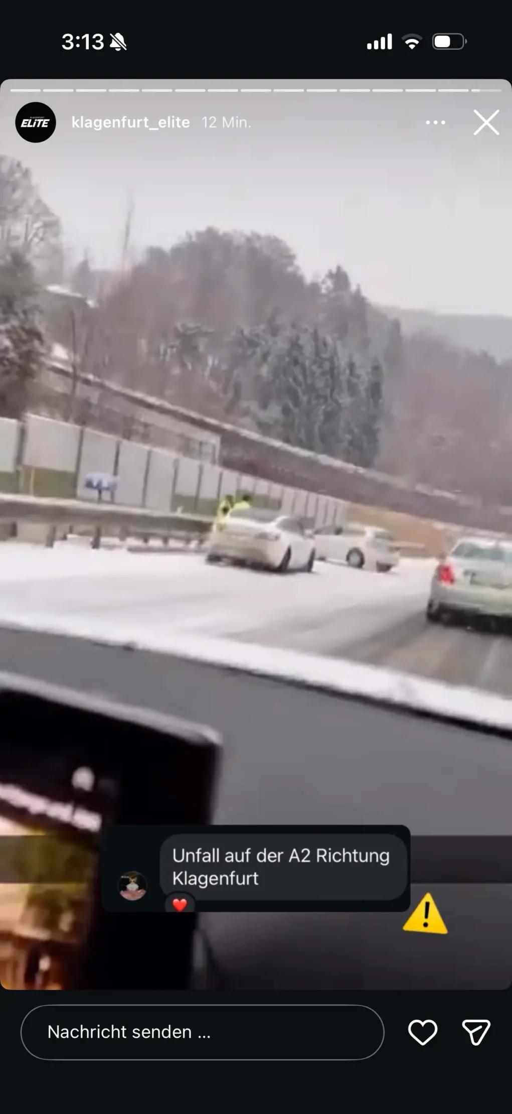 Starker Schneefall sorgt für Unfälle auf Kärntens Straßen