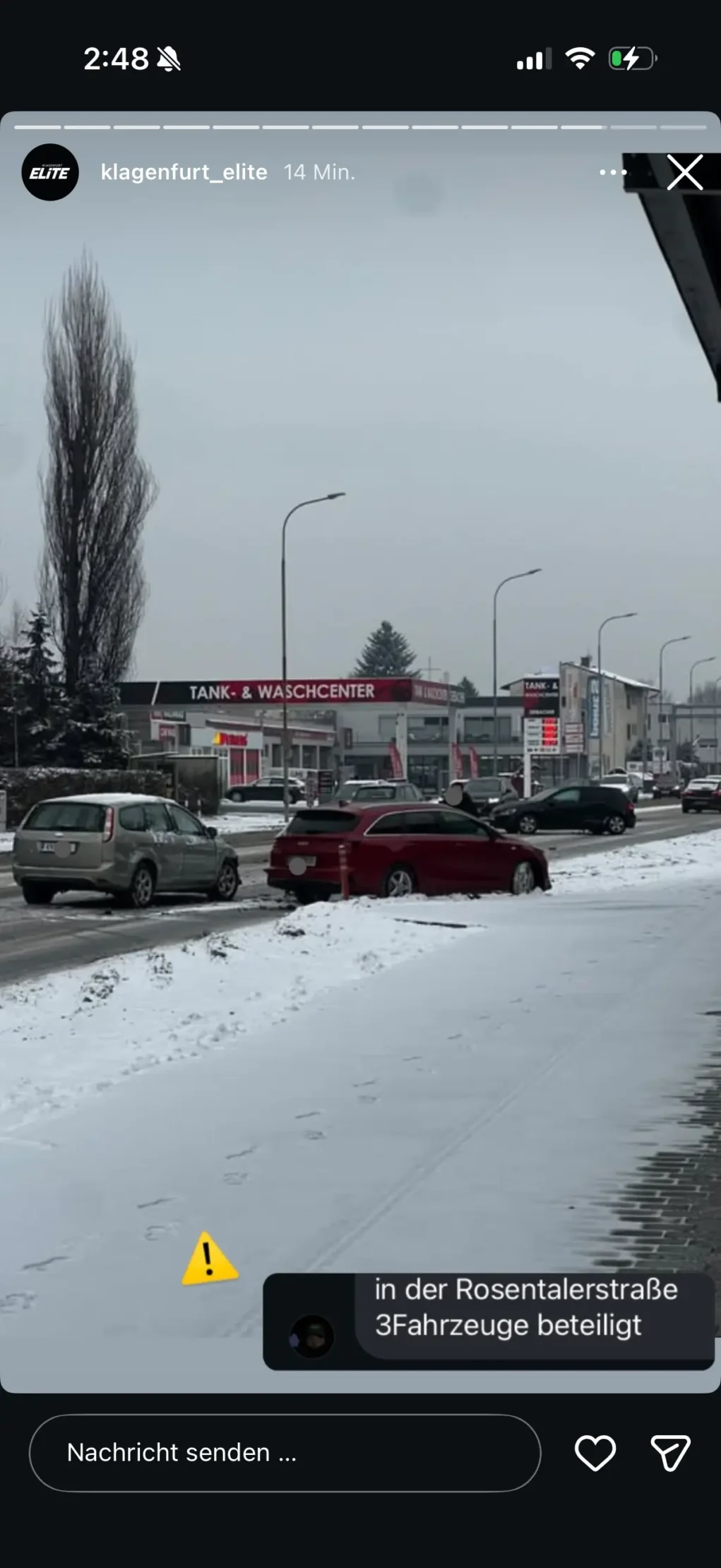 Starker Schneefall sorgt für Unfälle auf Kärntens Straßen