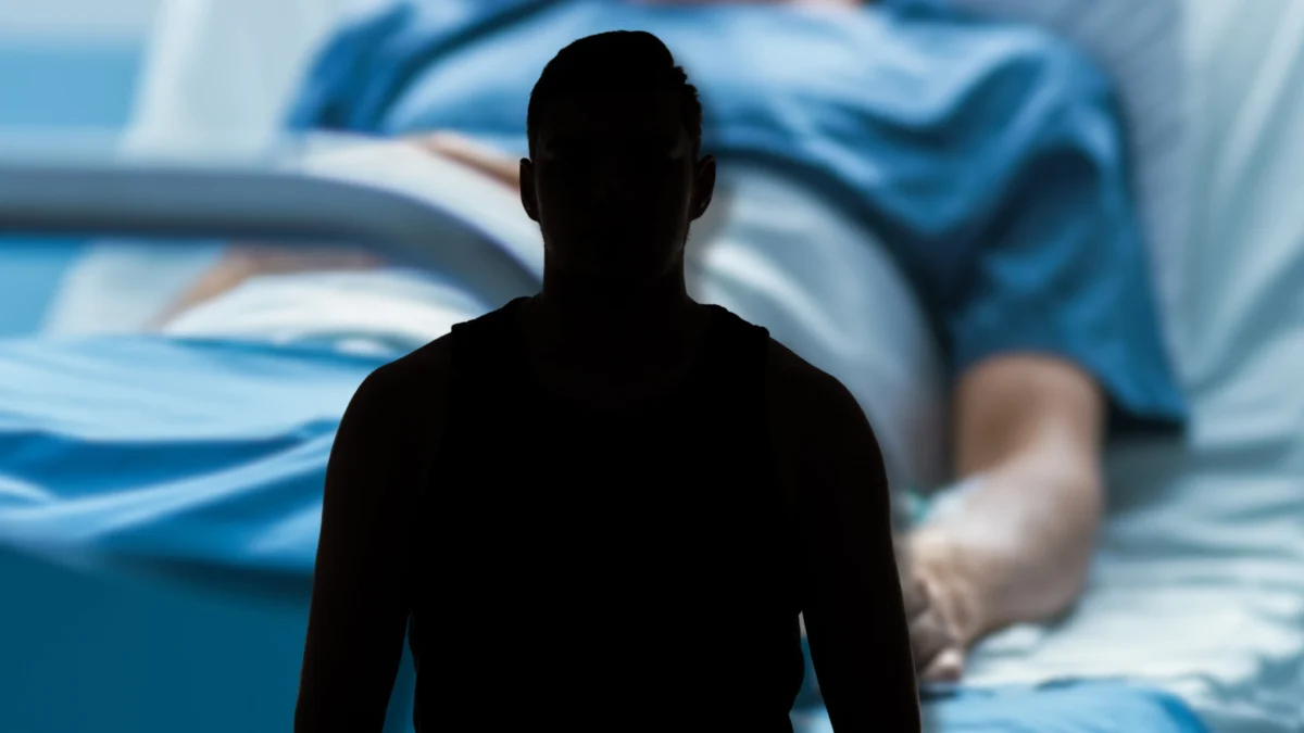 Das Bild auf 5min.at zeigt einen kranken Mann.