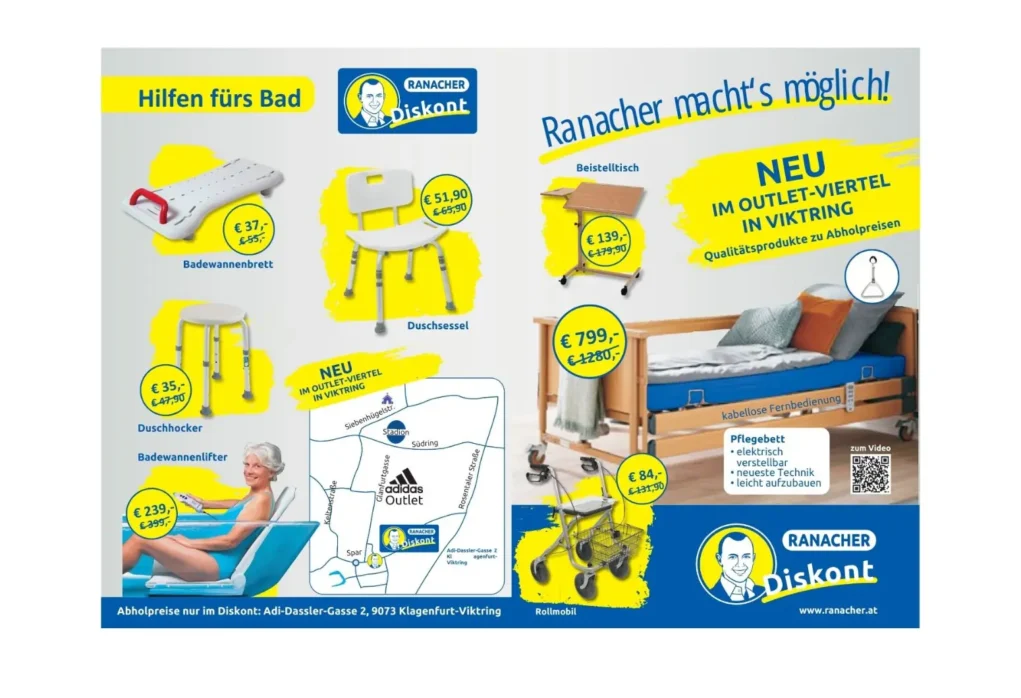 Pflegebett zum Abholpreis: Sofort verfügbar im Diskont Store von Ranacher
