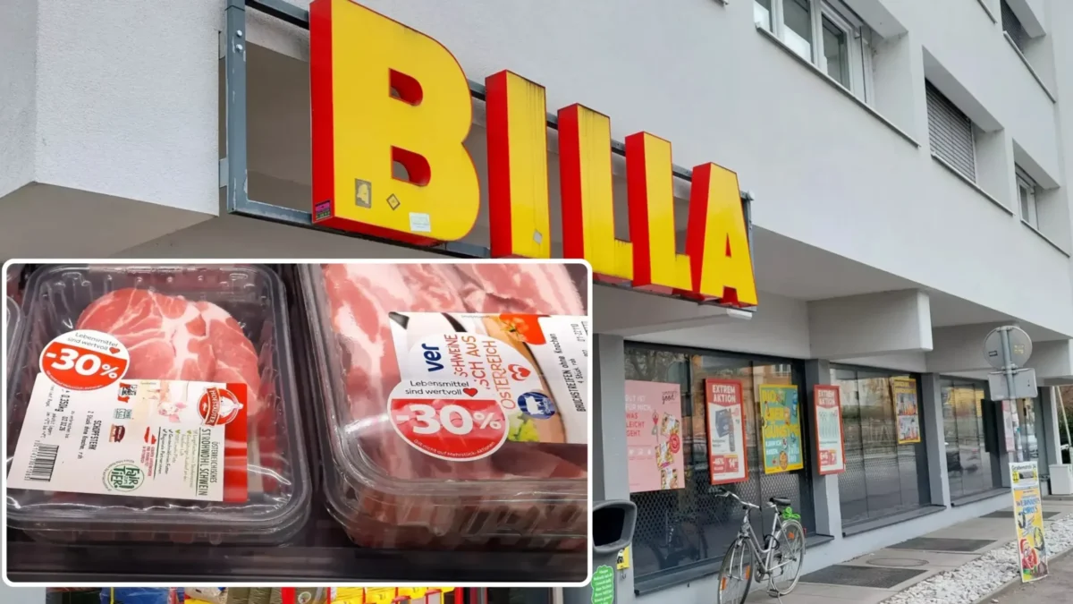 Foto in Beitrag von 5min.at zeigt einen Billa-Markt und die neuen Rabatte.