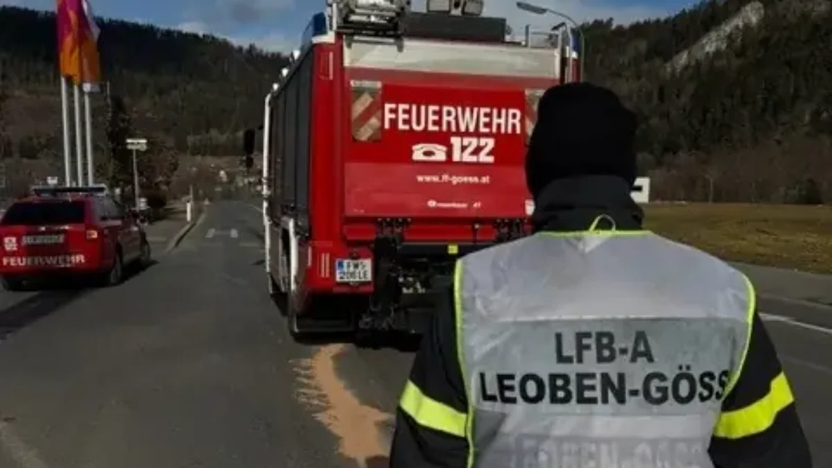 Das Bild auf 5min.at zeigt die Freiwillige Feuerwehr Leoben-Göss im Einsatz.