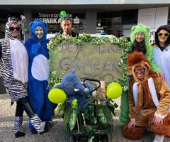Foto auf 5min.at zeigt den Fasching am Grazer Hauptplatz 2026.
