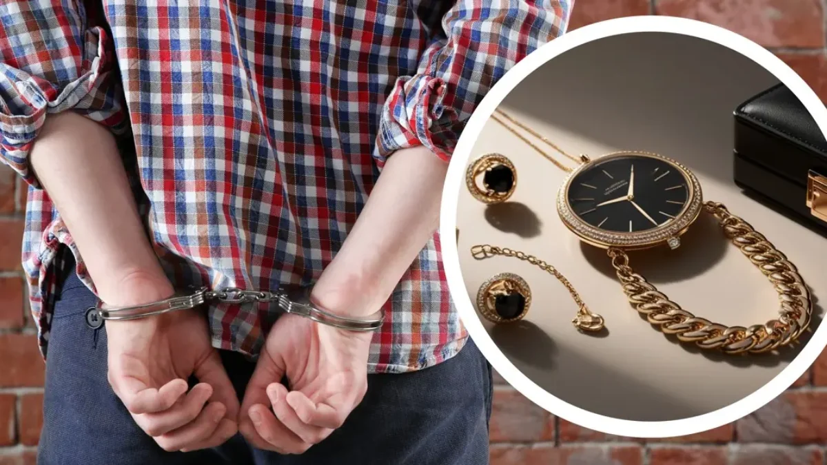 Das Bild auf 5min.at zeigt einen Dieb der verhaftet wurde.