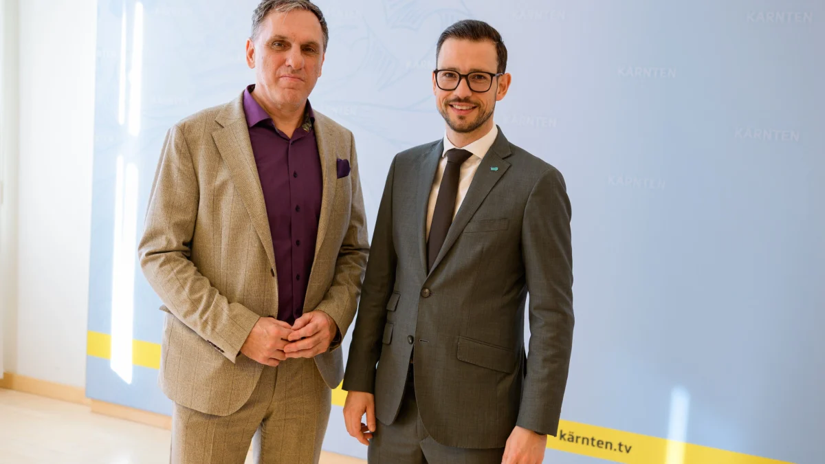 LR Schuschnig und KWF-Vorstand Waldner präsentierten das neue KWF Jahresprogramm.