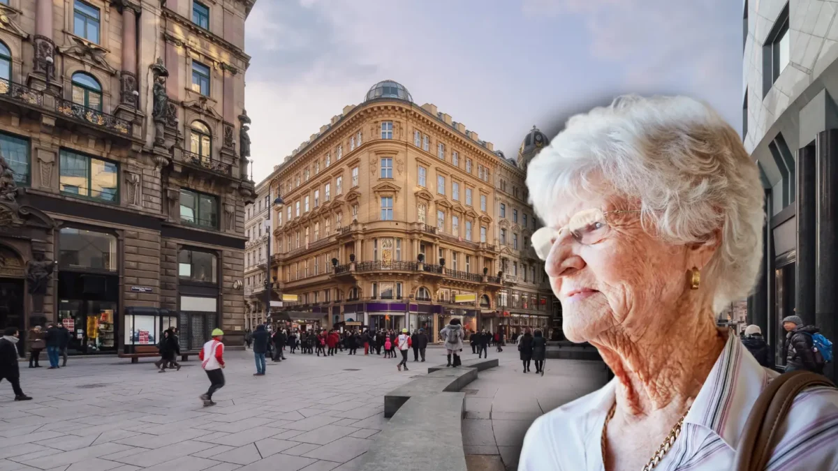Bild auf min.at zeigt eine Pensionistin in Wien.