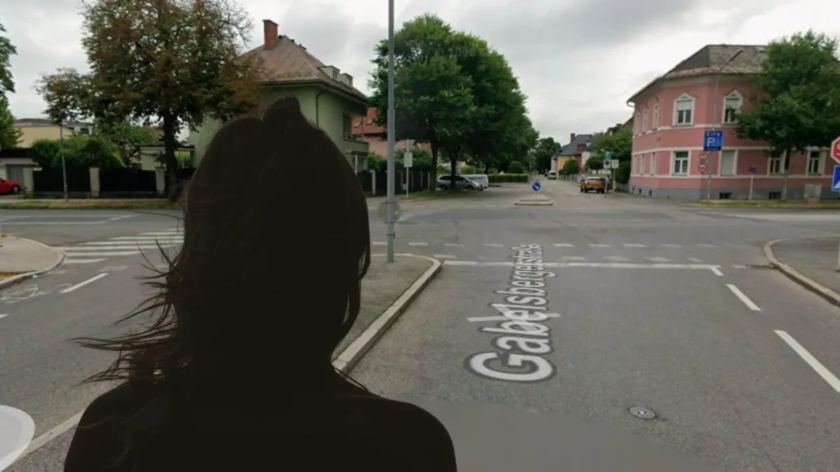 Das Bild zeigt eine Straße und eine Frau auf 5min.at.