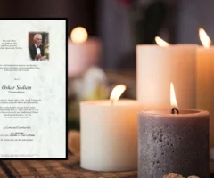 Das BIld auf 5min.at zeigt die Parte von Oskar Sodian und Kerzen.