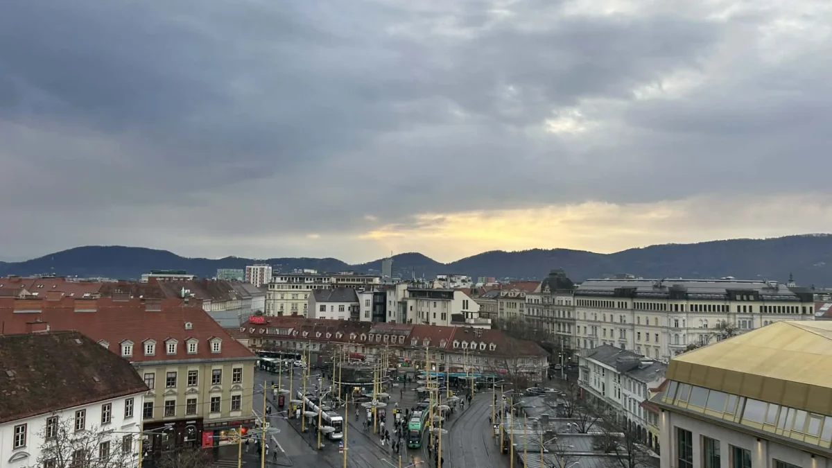 Bild auf 5min.at zeigt die Grazer Innenstadt.