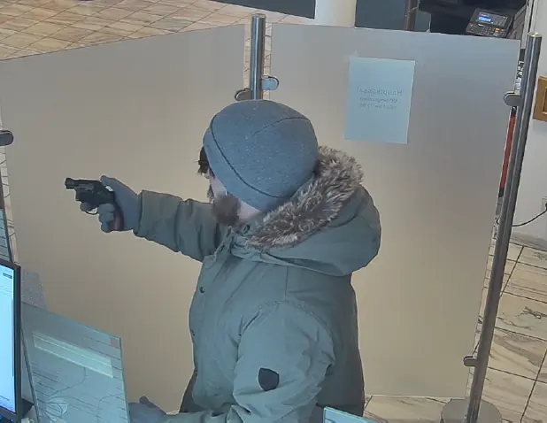 Das Bild auf 5min.at zeigt einen Bankräuber