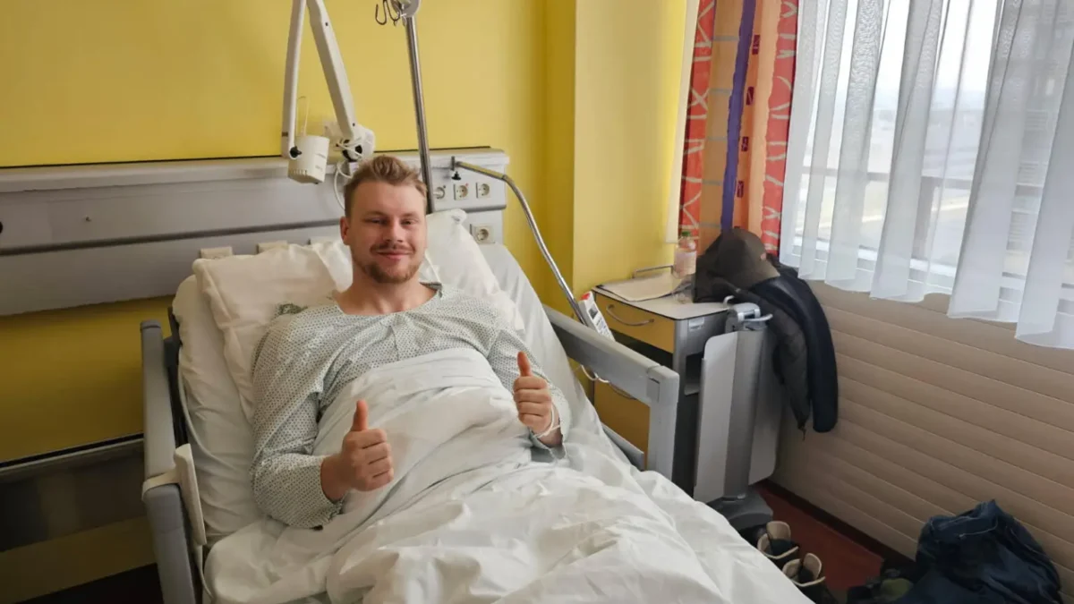 Das Bild auf 5min.at zeigt den Stammzellenspender Adrian aus