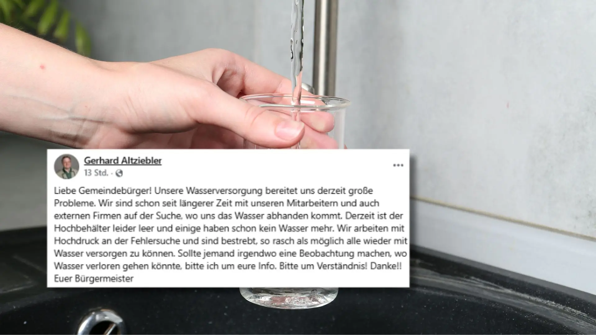 Versorgung bereitet uns Probleme“: Gemeinde sucht nach Wasserleck