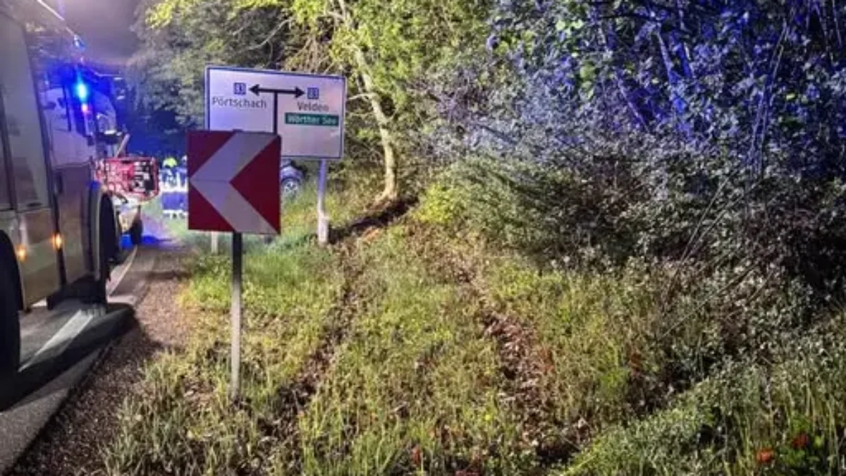 Das Bild zeigt einen Unfall in Velden auf www.5min.at.