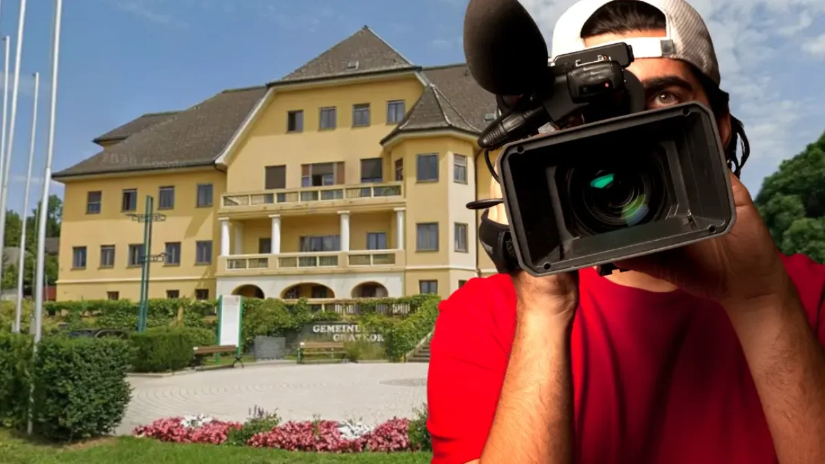 Bild auf 5min.at zeigt einen Mann mit Kamera.