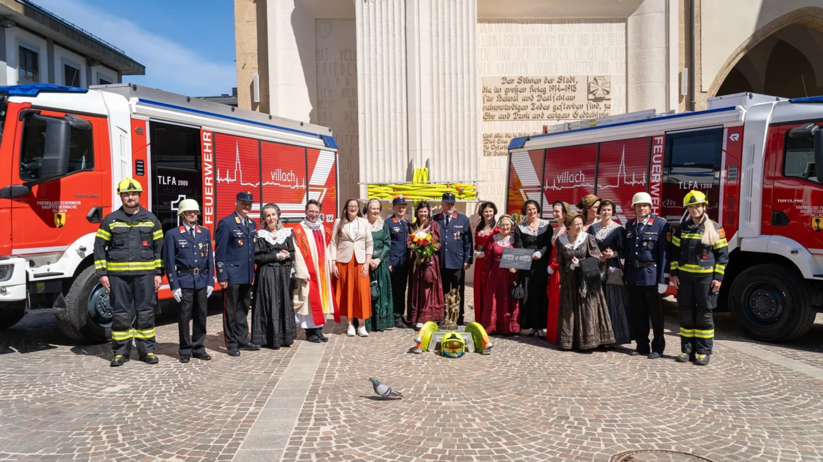 Das Bild auf 5min.at zeigt die Florianimesse 2026 der Hauptfeuerwache Villach.