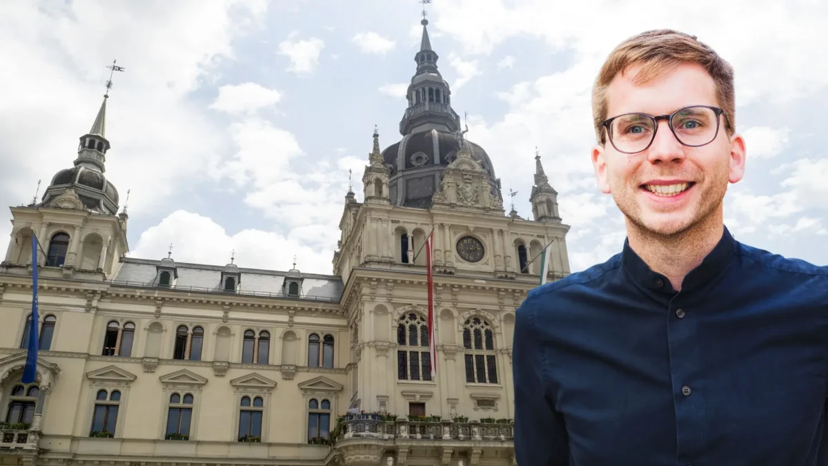 Auf dem Foto von www.5min.at sieht man Robert Krotzer von der KPÖ.