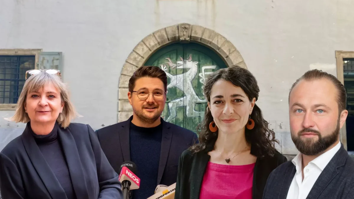 Auf dem Foto von www.5min.at sieht man die steirische Opposition.