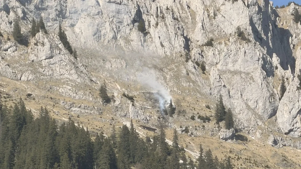 Auf dem Foto von www.5min.at sieht man einen Waldbrand in der Steiermark in Eisenerz.