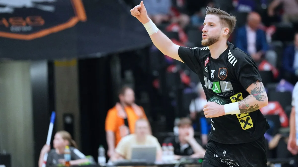 Das Bild auf 5min.at zeigt einen Spieler der HSG Holding Graz.