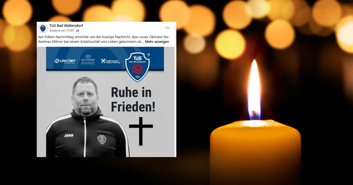 Bild auf 5min.at zeigt ein Posting vor Kerzen.